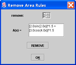 Remove Area Rule Dialog